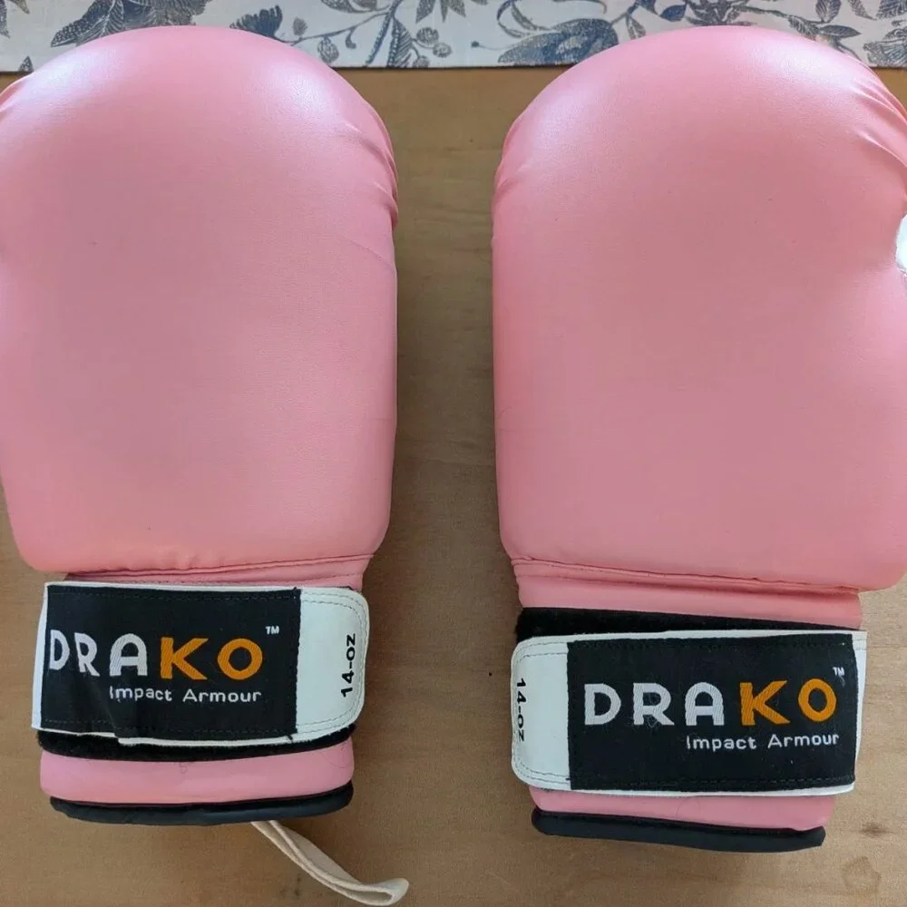 DRAKO Impact Sports Pink Boxing Gloves 14 Oz - Picture 1 of 6